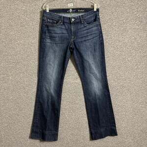 7 For All Mankind Women's Size 31 Dark Wash Blue Bootcut Y2k Low Rise Jeans